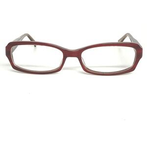Intrigue H84 517 Womens Eyeglasses Frames Red Tortoise Rectangle 52-16-135 Japan
